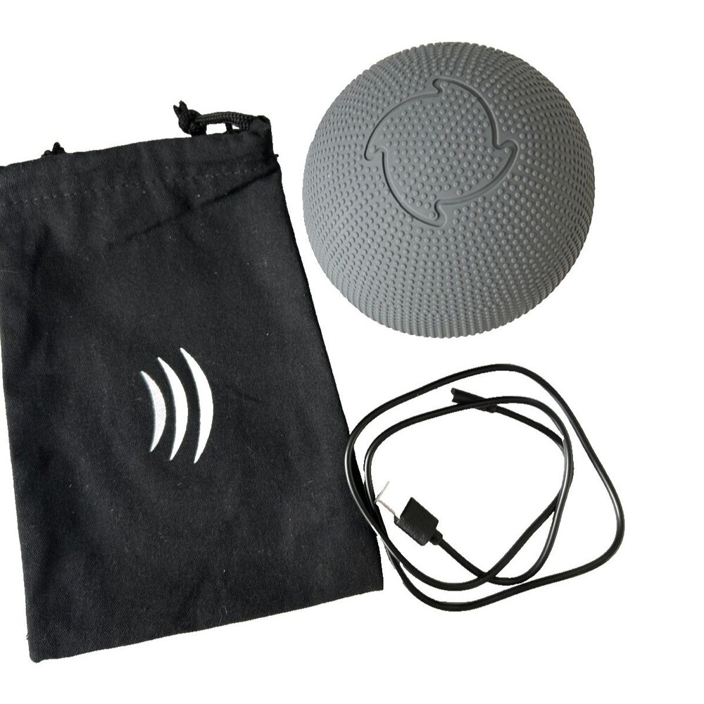 Vibit Vibrating Massage Roller Ball Vibration Deep Tissue USB Cord Travel Pouch